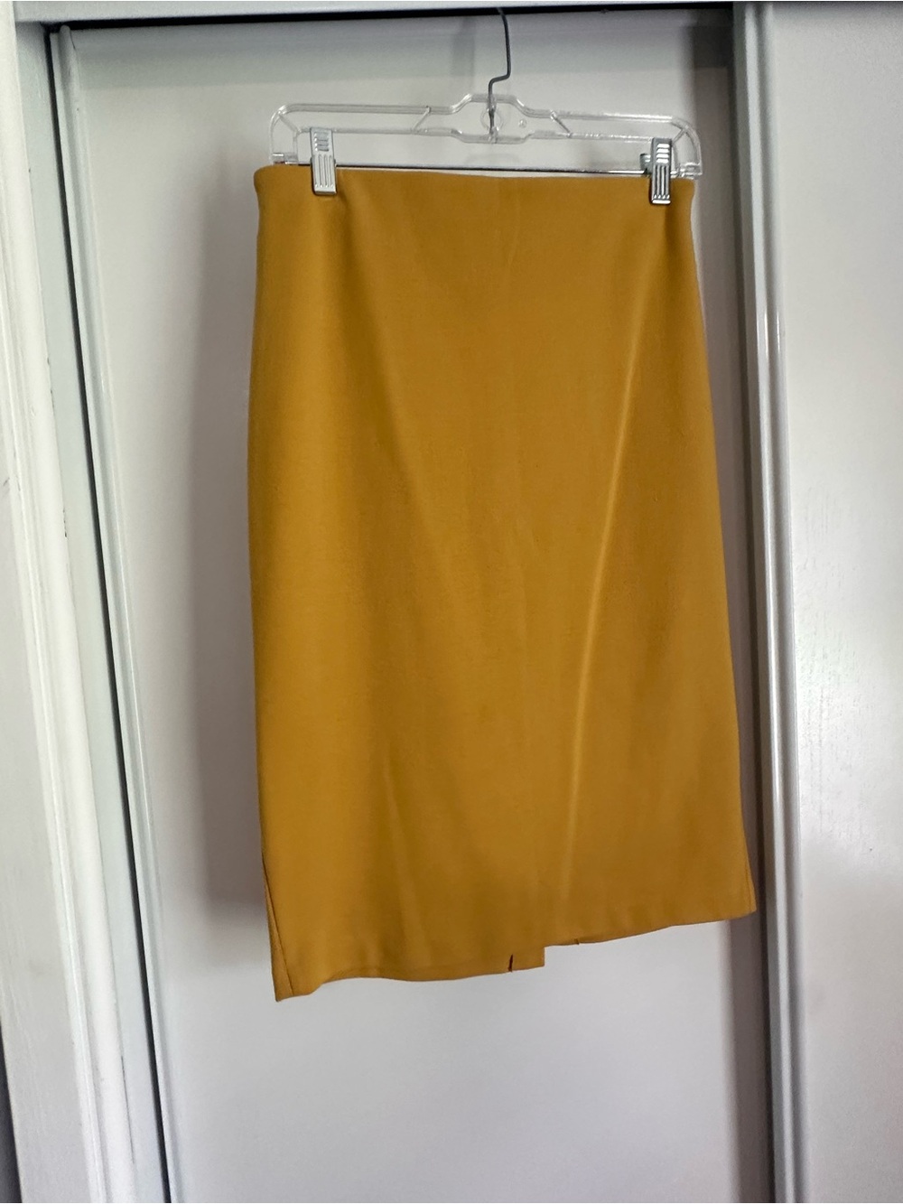 Premise Mustard Pencil Skirt - Sleek Midi